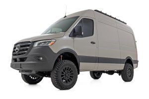 Mercedes-Benz Sprinter 3500XD Skid Plate - Rough Country - 2-inch Cradle Drop - Gloss Black - '19-'25